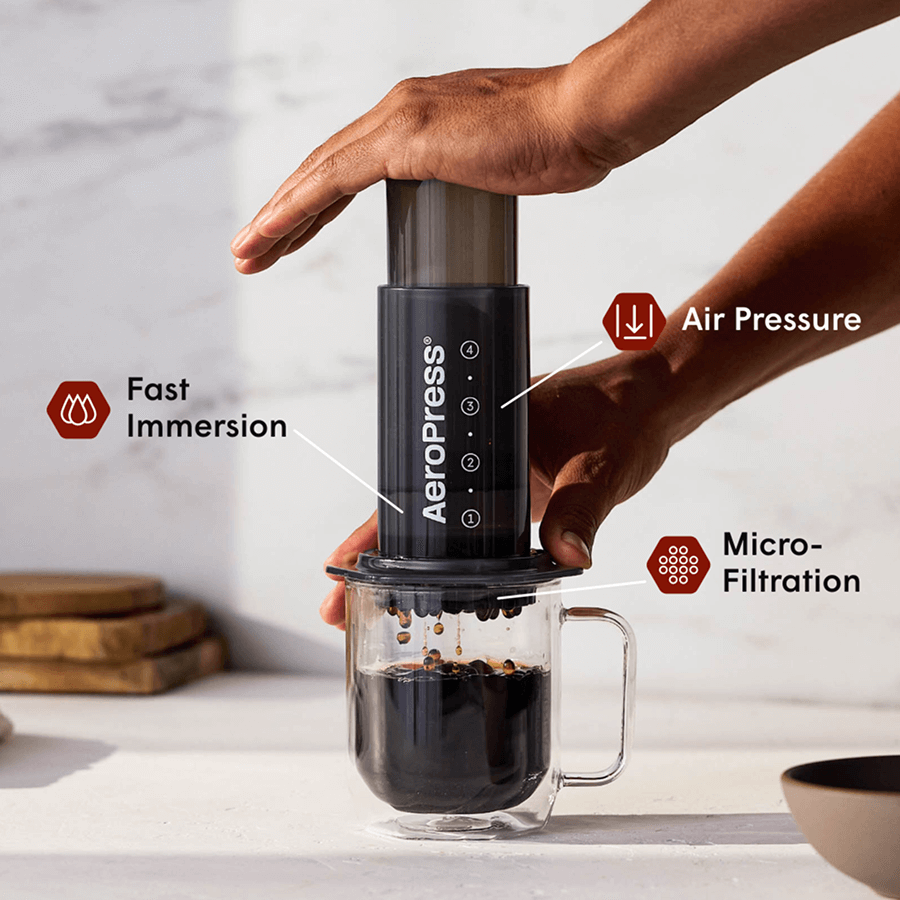AeroPress filtration process