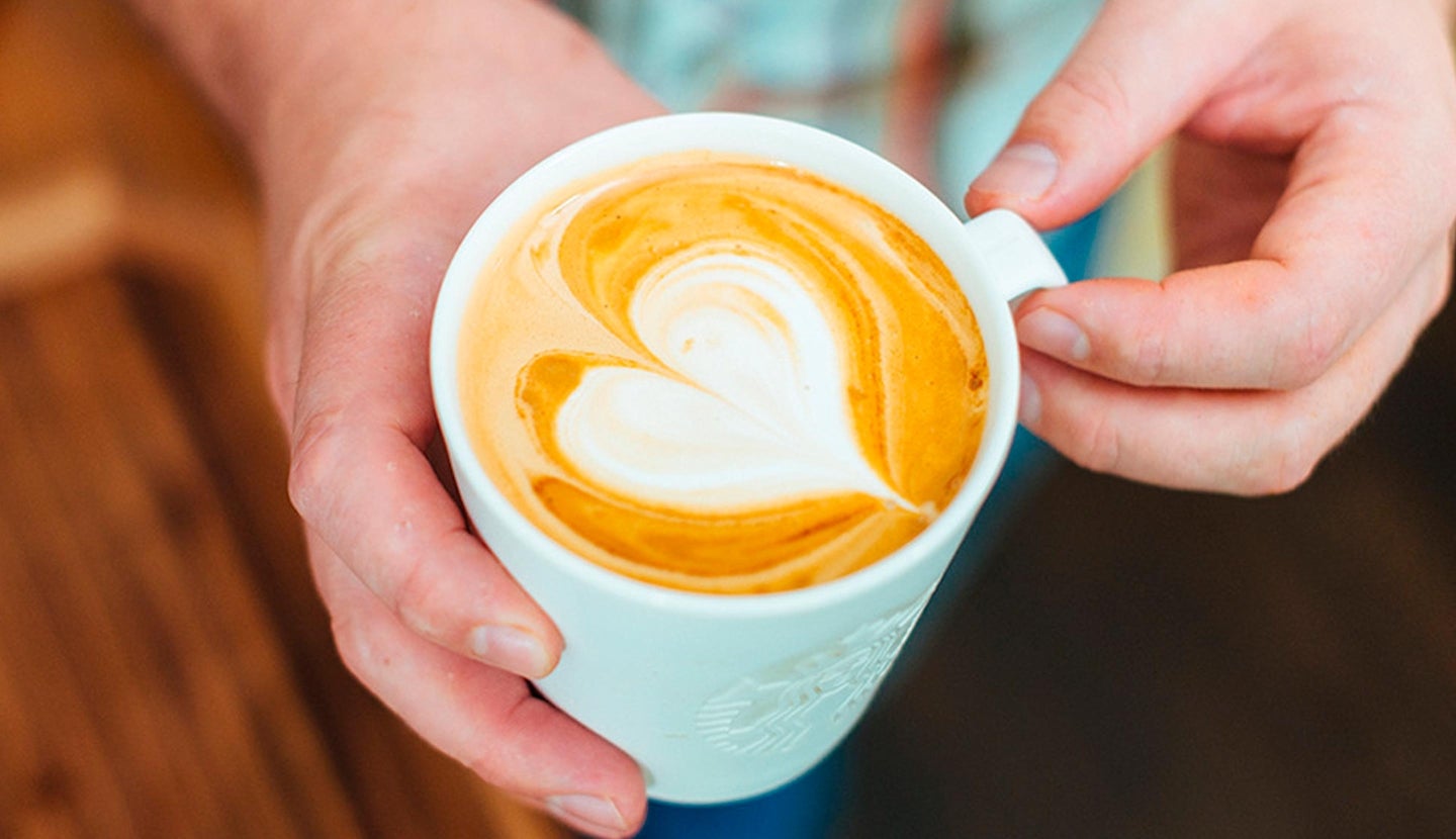 Latte art heart