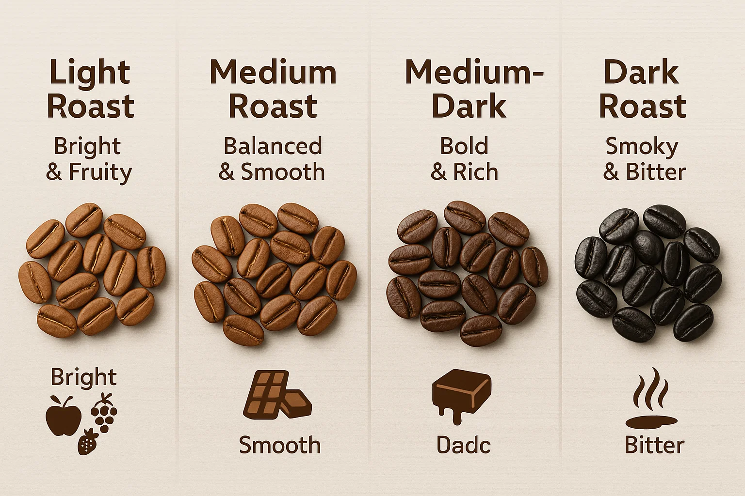 Coffee roast levels